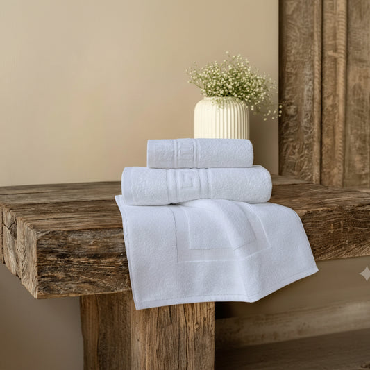 Export Quality White Towels – Premium Cotton Hotel & Home Bath Towels