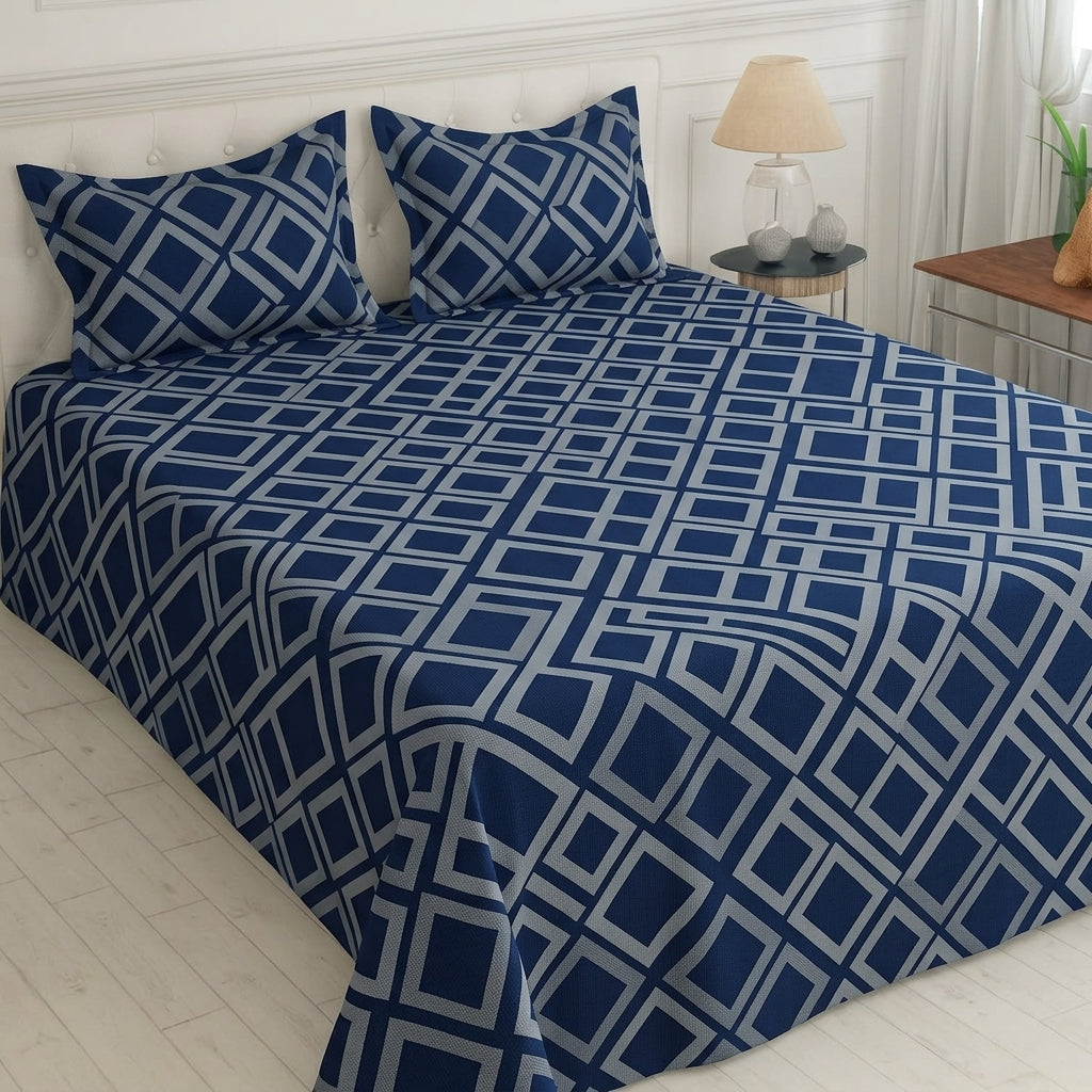 Heritage Stripe Bedsheet Set | Soft Printed Bedding