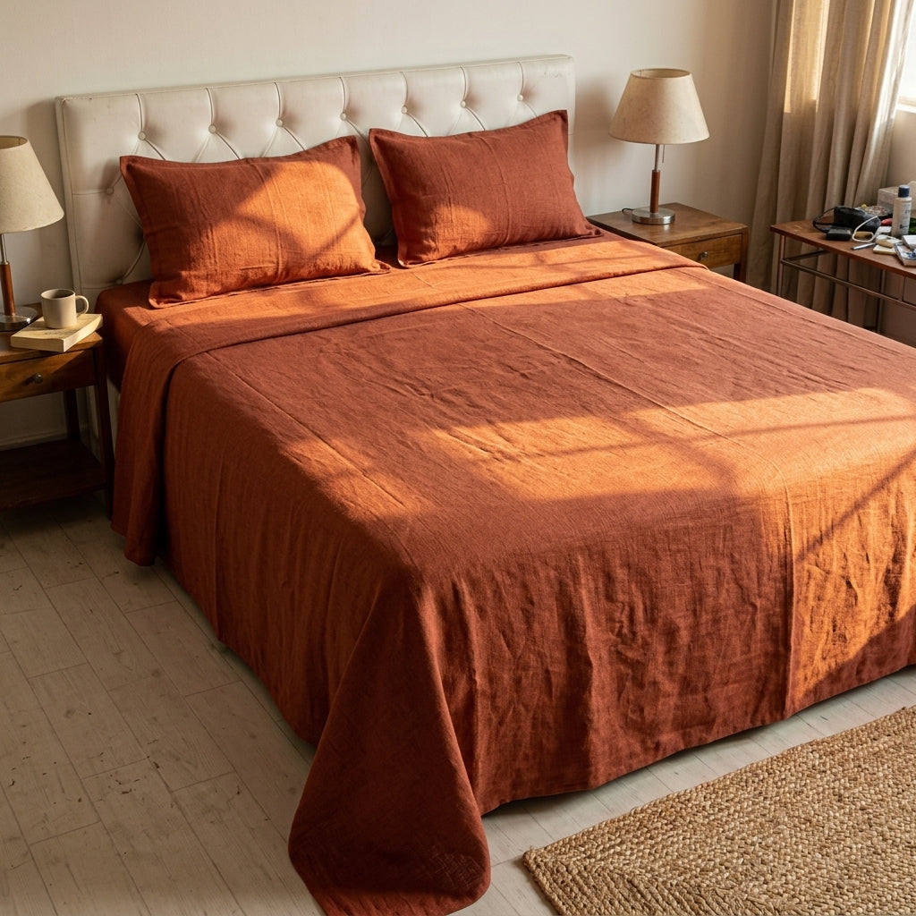 Heritage Stripe Bedsheet Set | Soft Printed Bedding