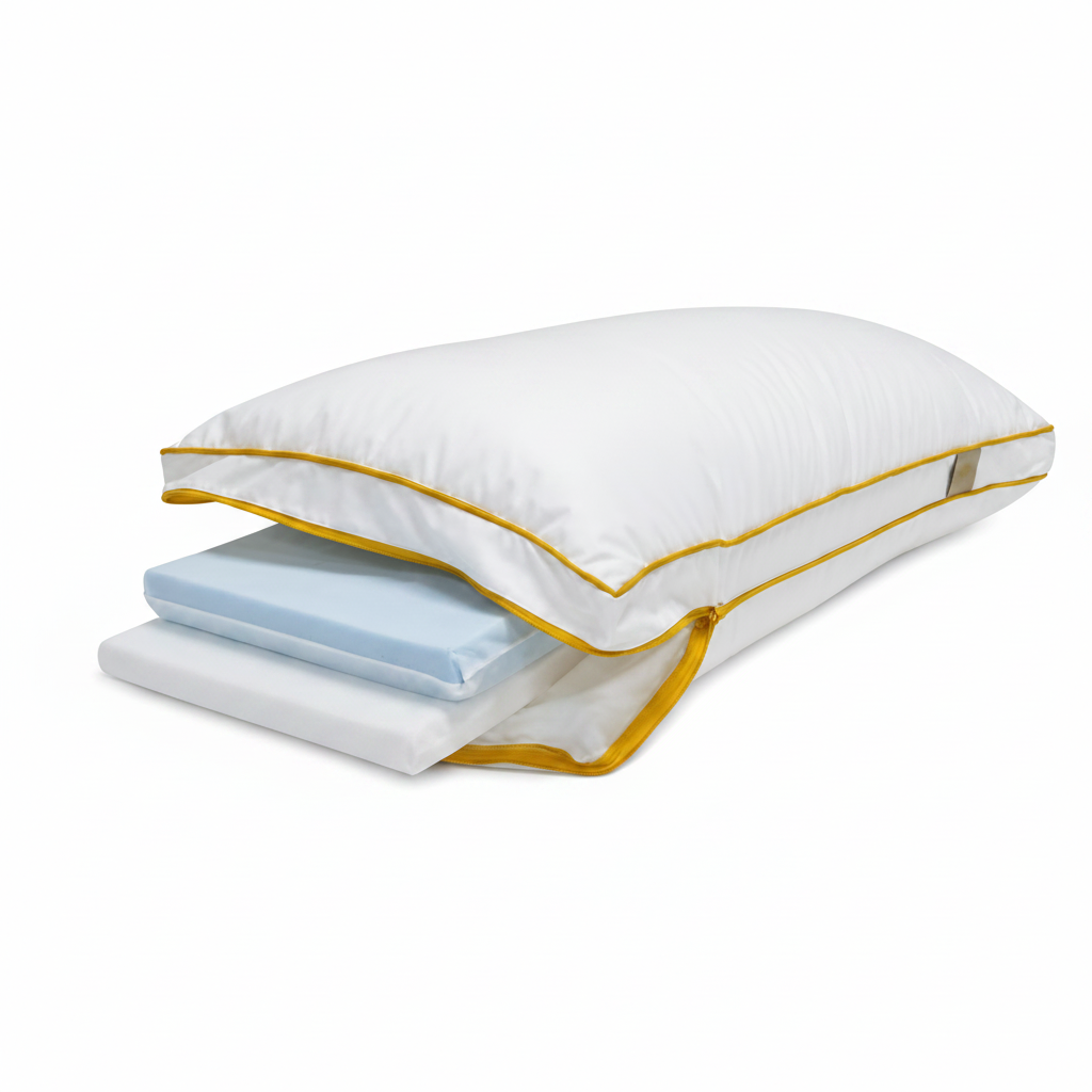 Feather Down Memory Foam Hybrid Pillow
