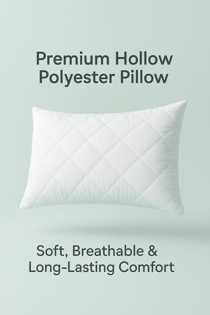 Premium Hollow Polyester Pillow - Soft, Breathable & Long-Lasting Comfort