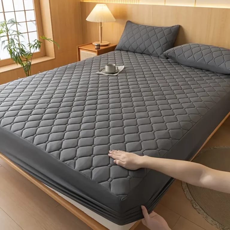 Premium Waterproof Mattress Protector| Geometric | Quilted Fitted Mattress Cover with Elastic | King, Queen & Single