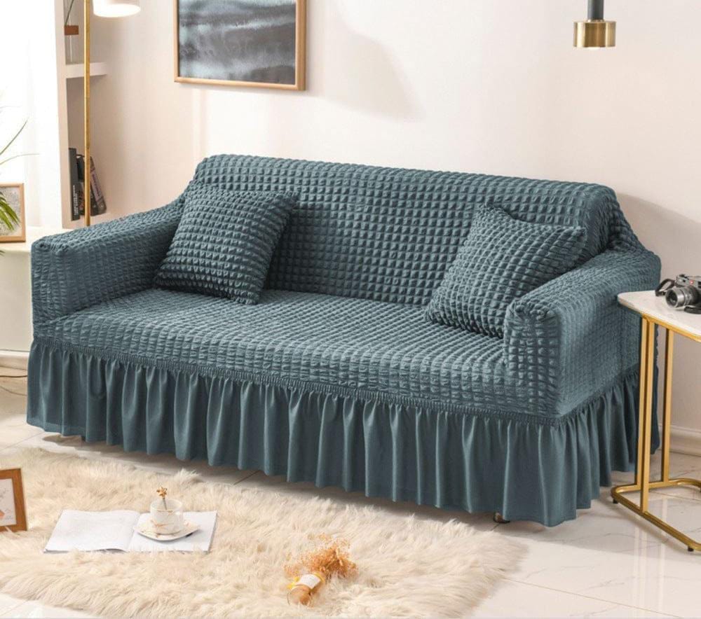 Bubble Stretch Sofa Cover – Premium Elastic Bubble Design Slipcover for 5 Seater Sofa