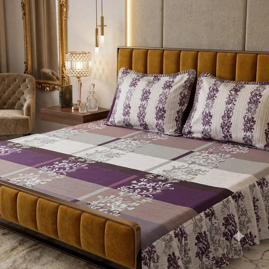 Luxury Geometric Bedsheet Set – Soft, Breathable & Premium Bedding