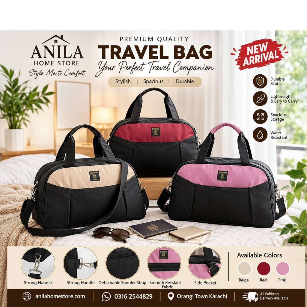 Premium Travel Bag 18 Inch – Spacious Waterproof Duffel & Carry Bag