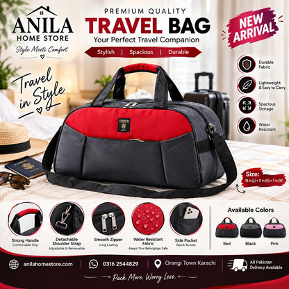 Premium Travel Bag 18 Inch – Spacious Waterproof Duffel & Carry Bag