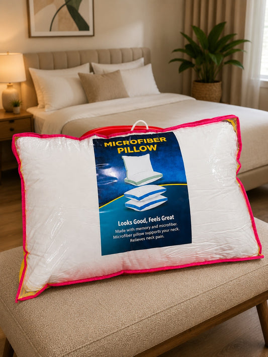 Luxury Microfibre Pillow – Soft, Breathable & Comfortable Sleep Pillow