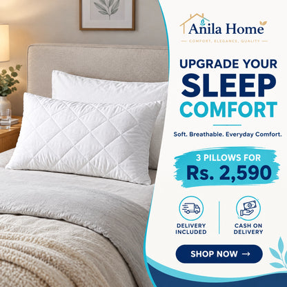 Buy 1 Get 2 Free — Medicated Hollow Polyester Pillows | 3 Pillows for Rs. 2,590 with Delivery Included
