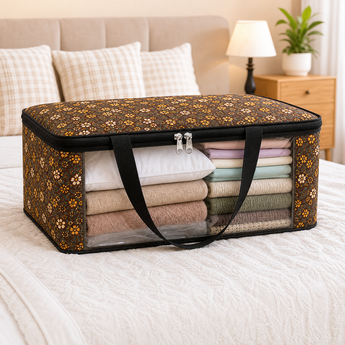 Multi-Purpose Travel & Storage Bag – Spacious Waterproof Organizer for Clothes, Blankets & Bedding