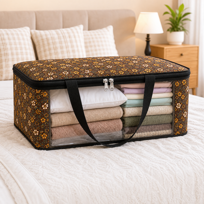 Multi-Purpose Travel & Storage Bag – Spacious Waterproof Organizer for Clothes, Blankets & Bedding