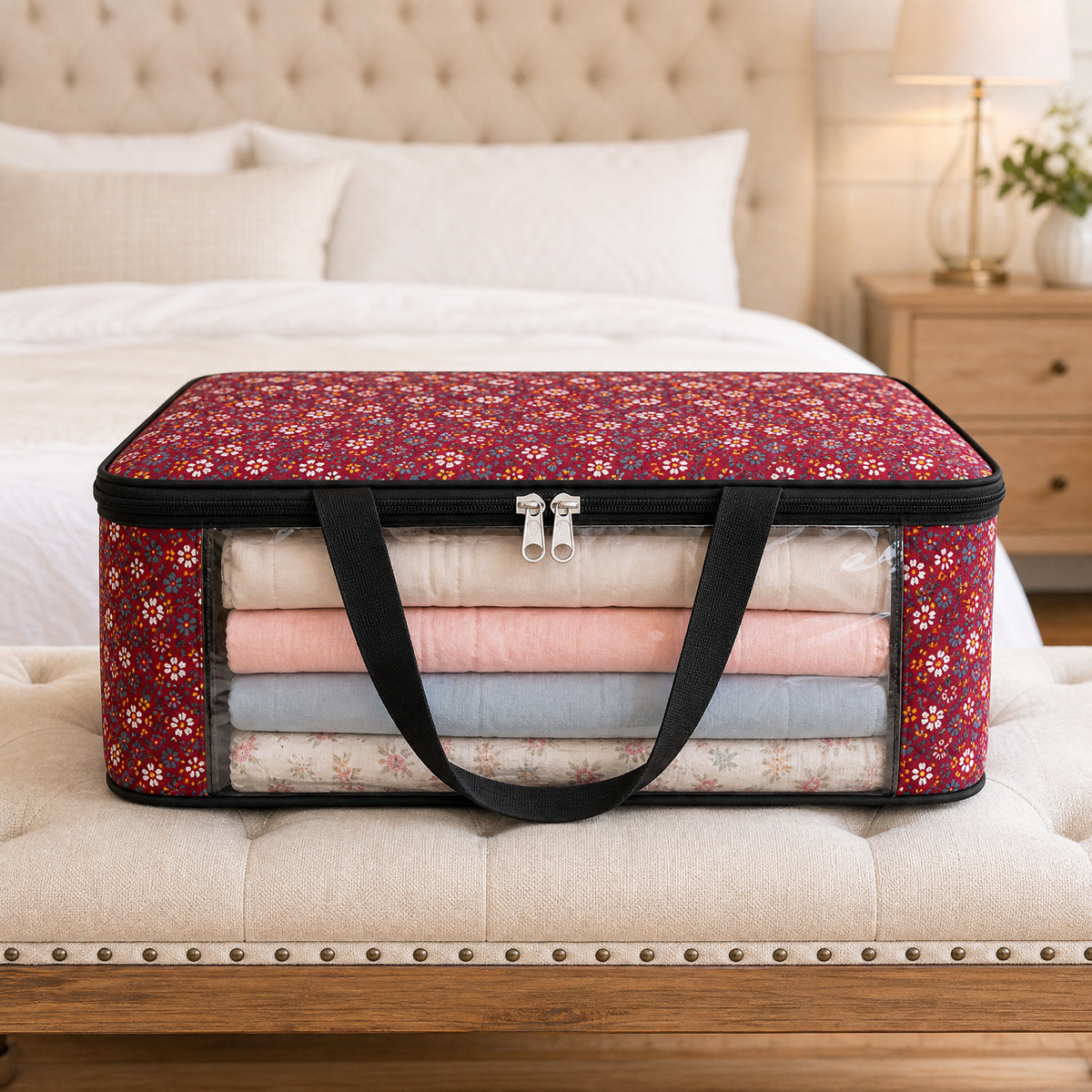 Multi-Purpose Travel & Storage Bag – Spacious Waterproof Organizer for Clothes, Blankets & Bedding