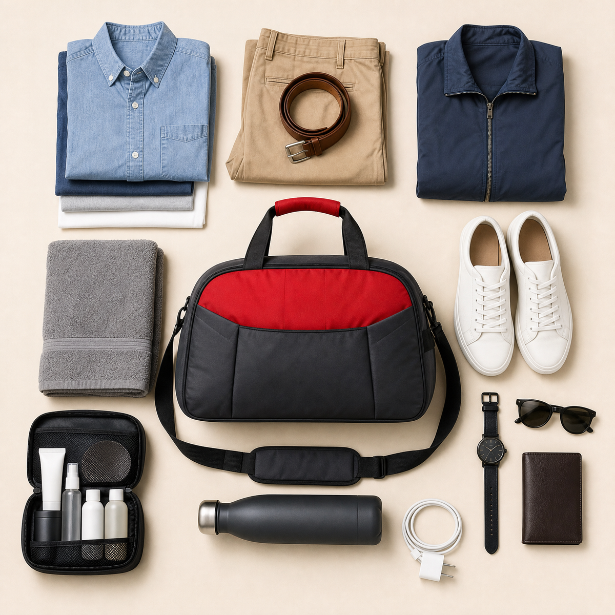 Stylish Travel Duffel Bag – Large Waterproof Carry Bag for Trips & Gym
