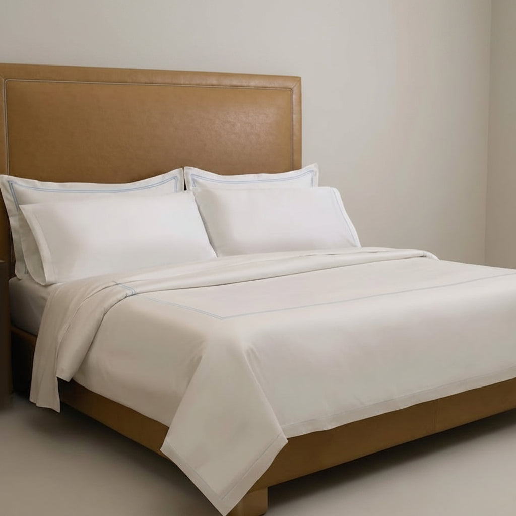 White Bedsheet | Imported Silk fabric | With Pillow